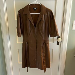 chinese dress ladies Paige Women's Mayslie Dress - Dark Argan Faux Leather main image 1